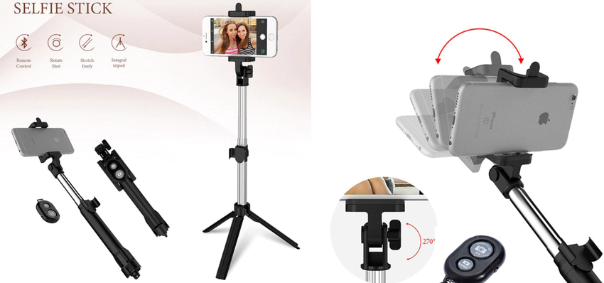 selfie kij z przyciskiem