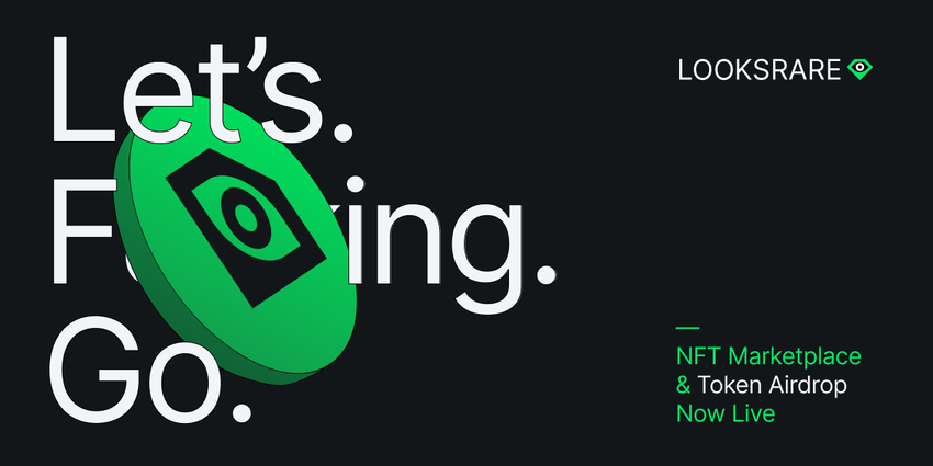 Rynek LooksRare NFT rozdał użytkownikom tokeny o wartości 210 000 000 USD za darmo