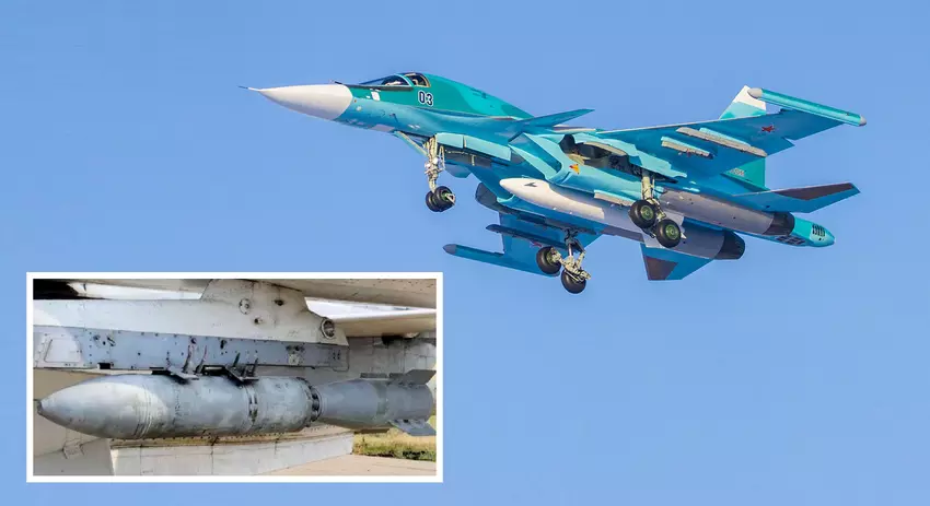 Rosyjski myśliwiec Su-34 przypadkowo zrzucił na Biełgorod bombę betonową BetAB-500 SHP