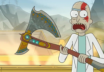 Crossover Rick and Morty z God ...