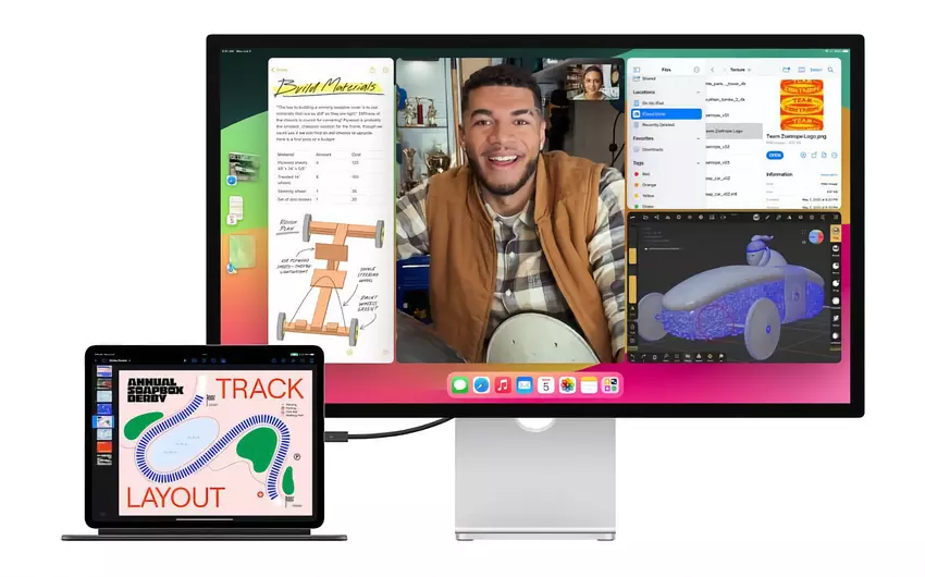 iPad z aktualizacją iPadOS 17 do obsługi kamer internetowych podłączanych przez USB