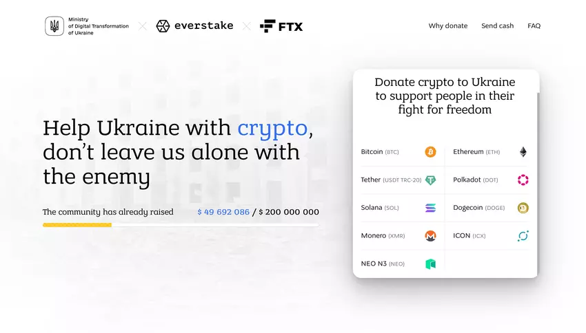 Ministerstwo Cyfryzacji uruchomiło Aid For Ukraine: serwis do zbierania kryptowalut na pomoc Ukrainie