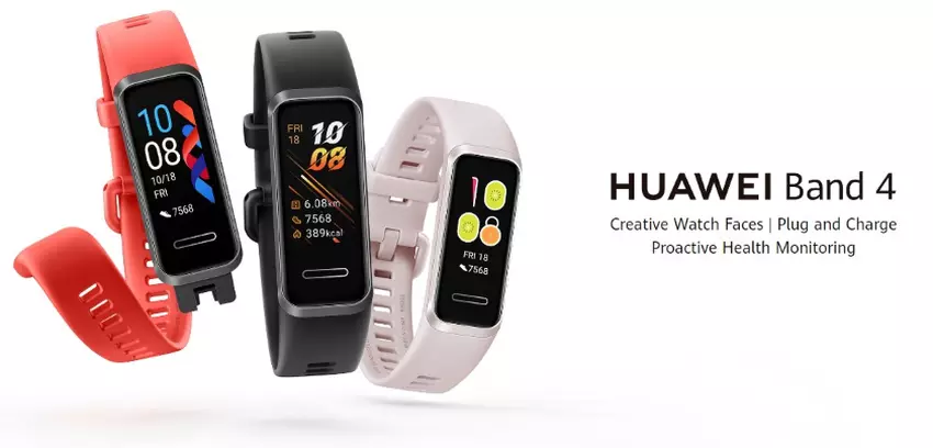 Huawei Band 4: inteligentna bransoletka z wyświetlaczem 0,96 cala, wbudowanym portem USB-A i ceną 30 USD