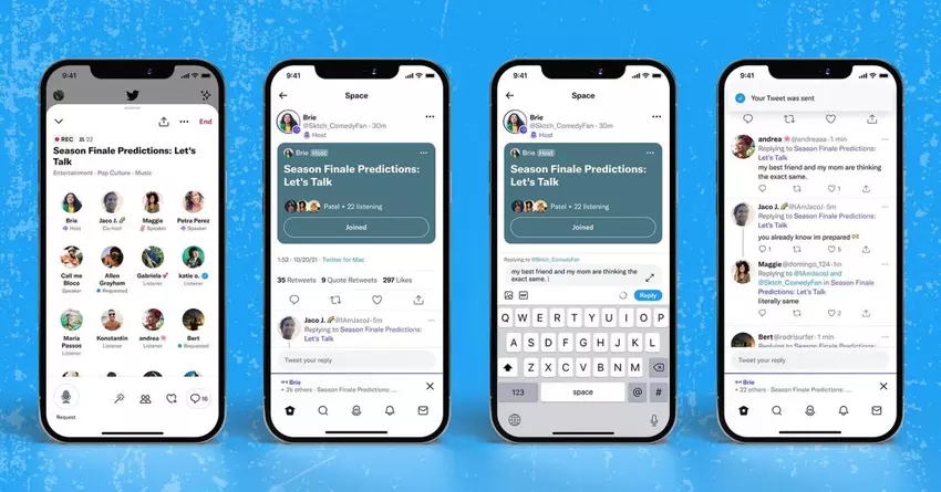 Twitter testuje nowy przycisk wątku konwersacji dla Spaces