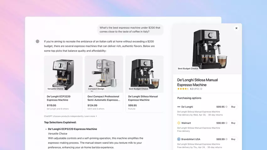 OpenAI zaktualizowała ChatGPT — teraz chatbot podpowie, co kupić online