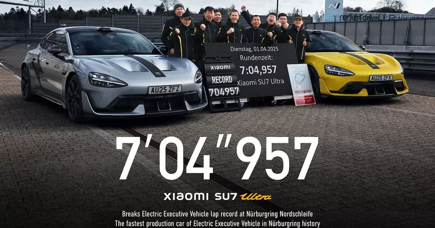 Xiaomi SU7 Ultra ustanowił nowy rekord Nurburgringu wśród seryjnych samochodów elektrycznych