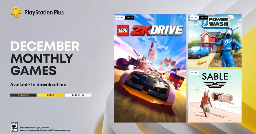 Sable, PowerWash Simulator i Lego 2K Drive: Sony ogłasza trzy gry, które wszyscy subskrybenci PlayStation Plus otrzymają w grudniu
