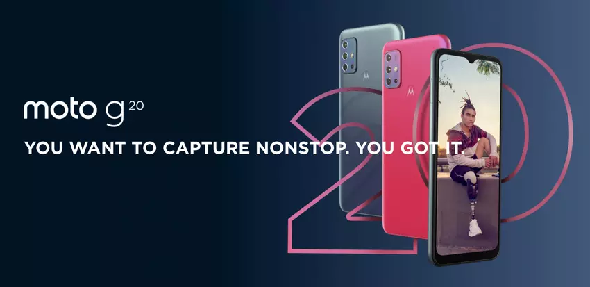 Budżet za 150 euro: Motorola zaprezentowała Moto G20 z ekranem 90 Hz, NFC, ochroną IP52 i baterią 5000 mAh