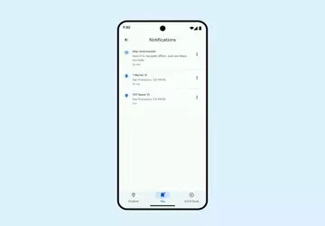 Uproszczony dolny pasek Map Google pojawia ...