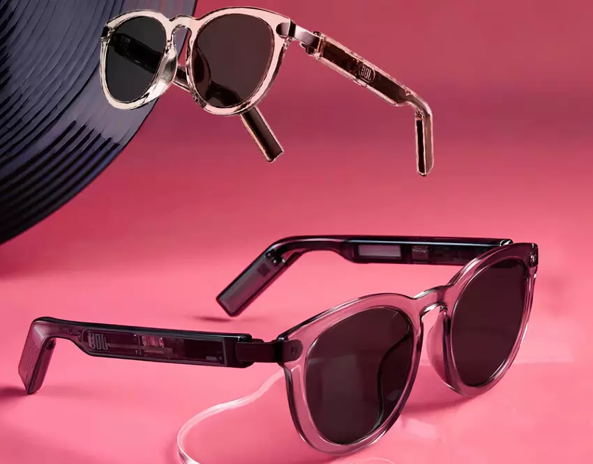 JBL zaprezentował nowe inteligentne okulary Yinyue Fan z wbudowanymi głośnikami, stopniem ochrony IP54 i Bluetooth 5.2.