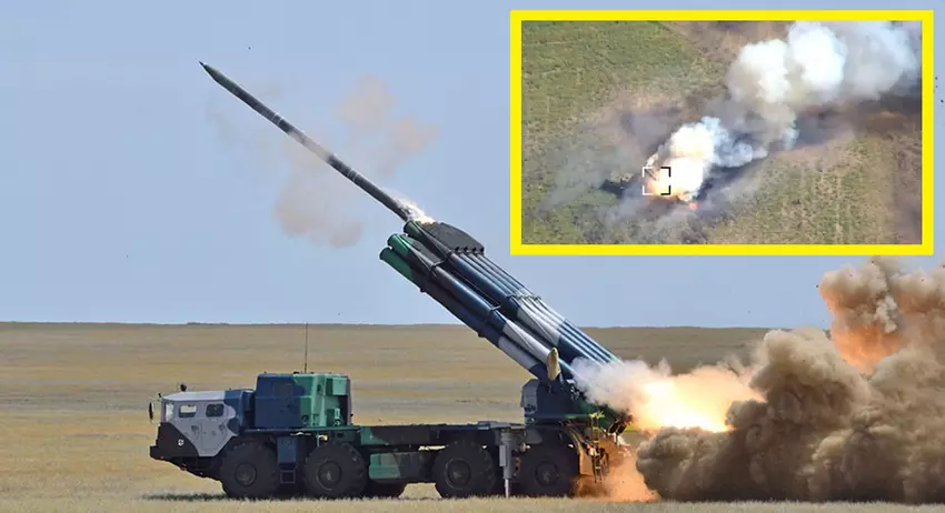 Ukraińskie siły obronne zniszczyły bardzo rzadki rosyjski system wielokrotnych wyrzutni rakietowych Smerch o wartości eksportowej ponad 12 milionów dolarów