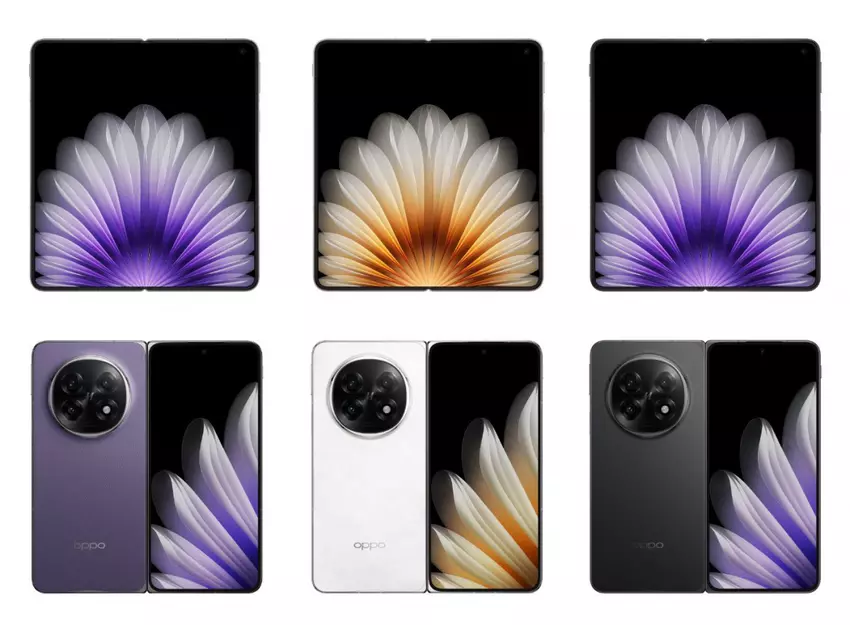 Renomowany insider ujawnił oficjalne rendery nadchodzącego Oppo Find N5 we wszystkich kolorach i pod różnymi kątami