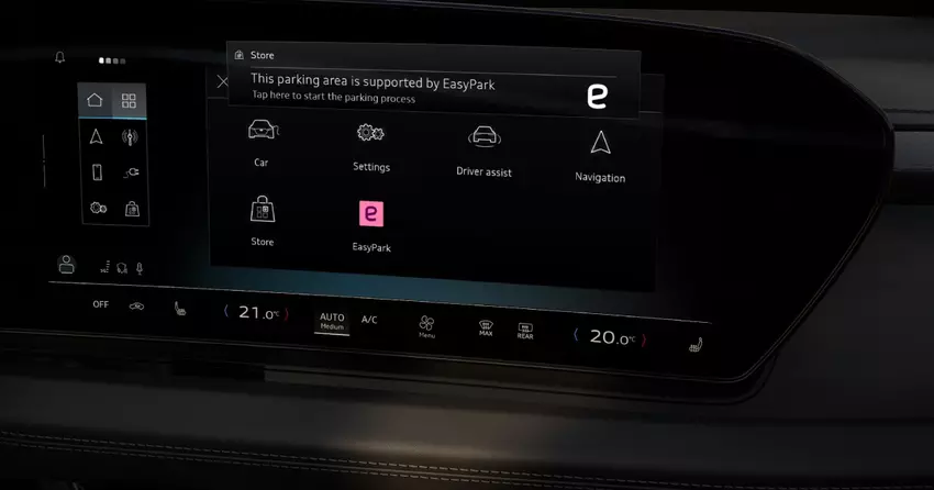 EasyPark na ekranie systemu Audi MMI