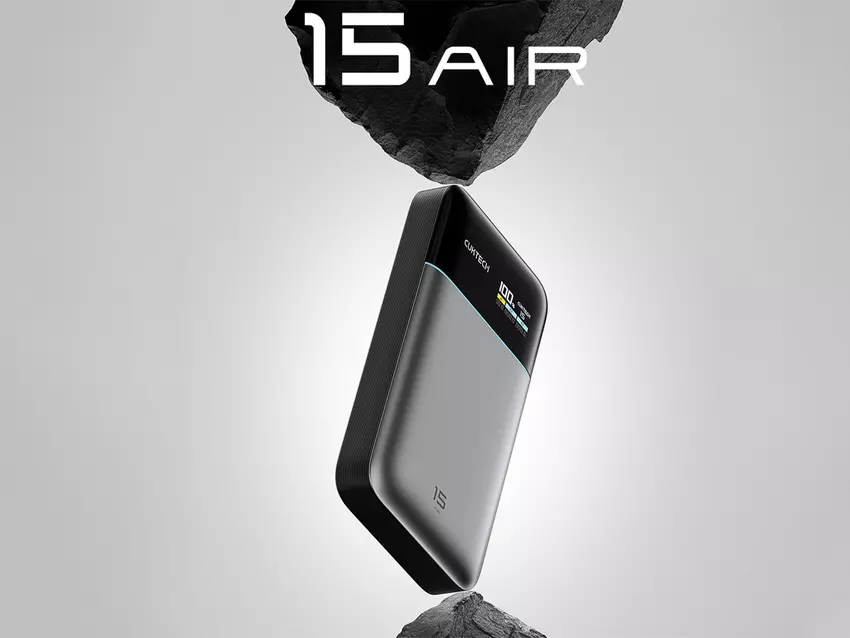 Power Bank Cuktech 15 Air otrzymał cienki design i szybkie ładowanie do 50 W