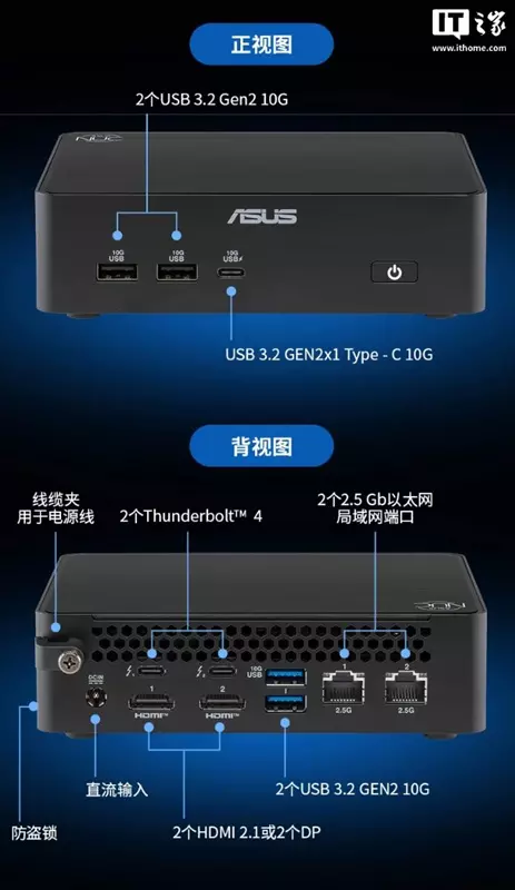 Interfejsy i porty Asus NUC 16 Pro