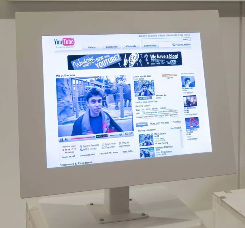 Muzeum Wiktorii i Alberta instalacja starej strony YouTube