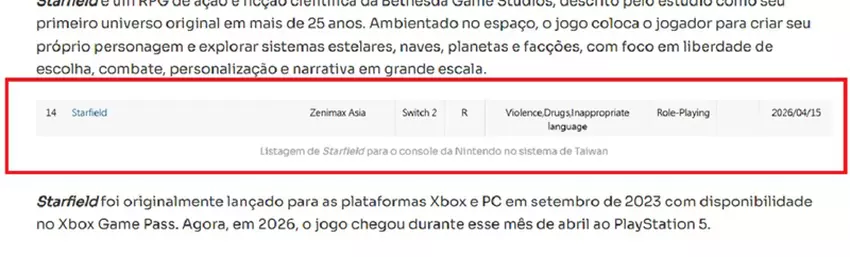 Starfield gra na PlayStation 5