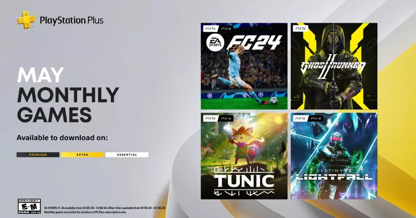 Majowa radość: w ostatnim miesiącu wiosny subskrybenci PlayStation Plus otrzymają EA Sports FC 24, Ghostrunner 2, Tunic i Destiny 2: Lightfall.