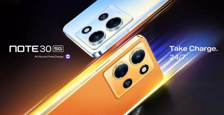 Infinix Note 30 5G - wyświetlacz o gęstości 6080, 120 Hz, aparat 108 MP z NFC i Android 13