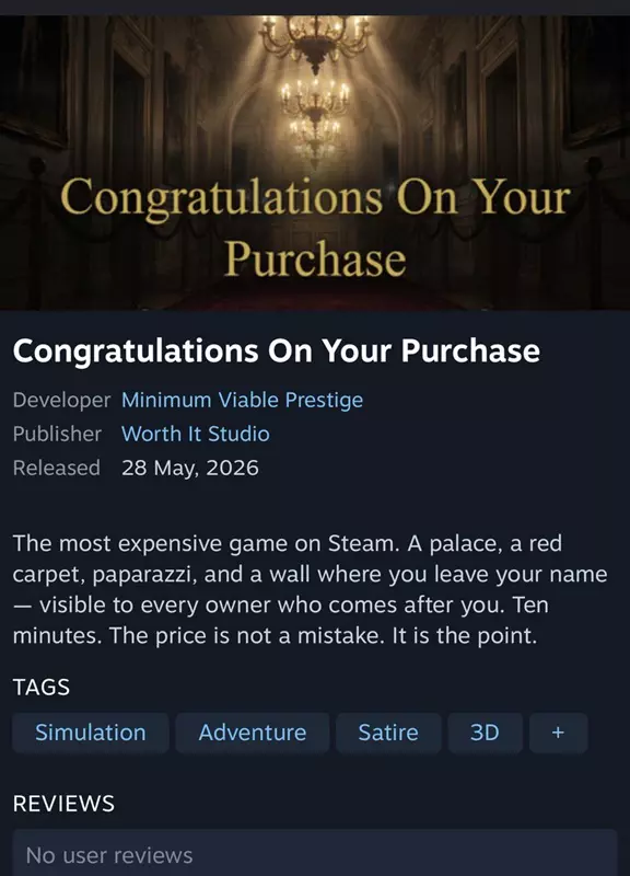 Logo Congratulations On Your Purchase na Steam