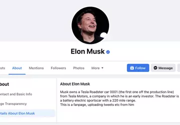 Facebook weryfikuje fałszywą stronę Ilona Muska ...