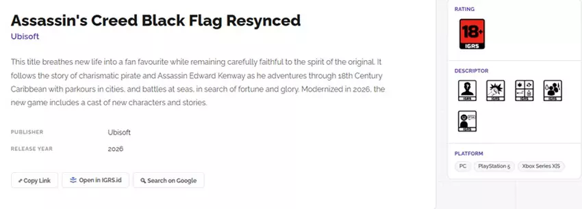 Kadr z Assassin's Creed Black Flag: Resynced