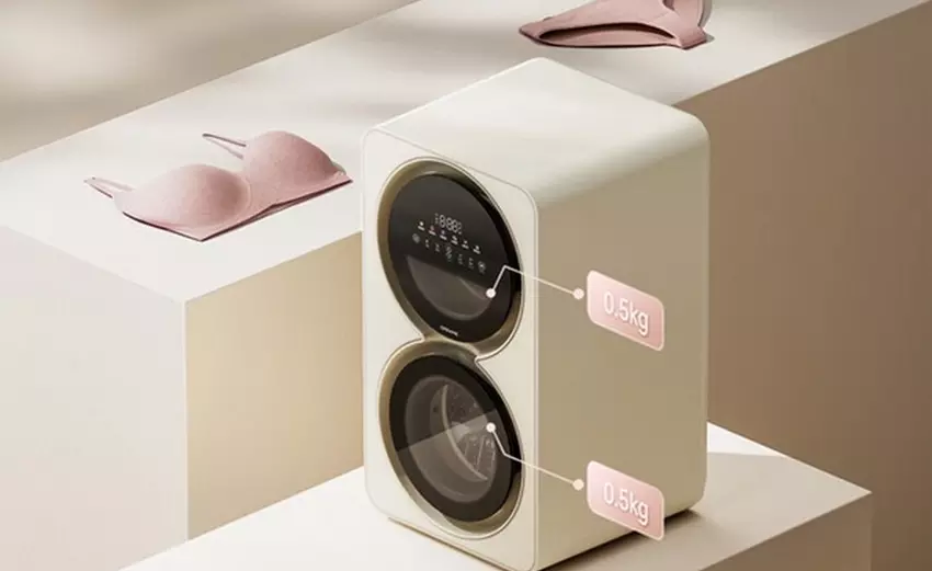 Dreame zaprezentowała Double Yolk Egg — ultraprzepakowaną pralkę z dwoma bębnami i suszarką