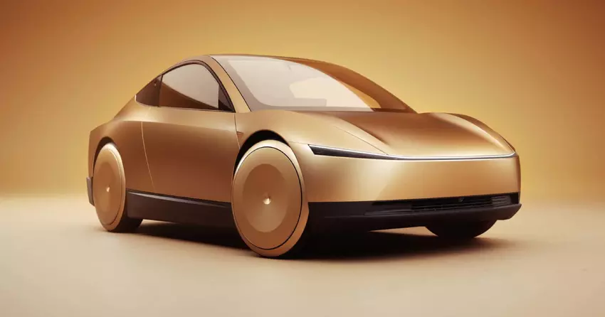 Tesla Cybercab pokazany z przodu