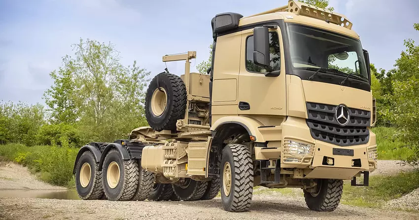Mercedes-Benz zaprezentuje ciągnik wojskowy Arocs 4042 AS 6x6 na targach IDEX 2025