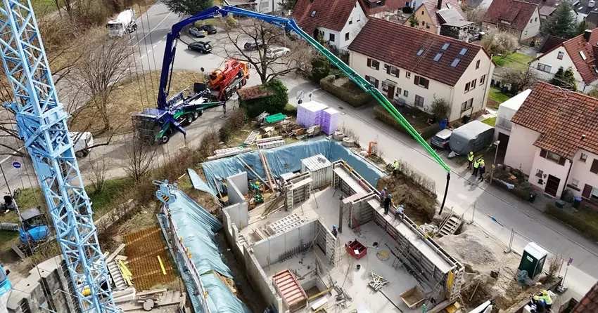 Demontracja pracy betoniarki na podwoziu Volvo FM Electric 8x4