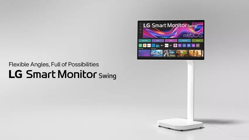 Komputer nie jest już potrzebny: LG zaprezentowało smart monitor Smart Monitor Swing z webOS na podstawie z kółkami