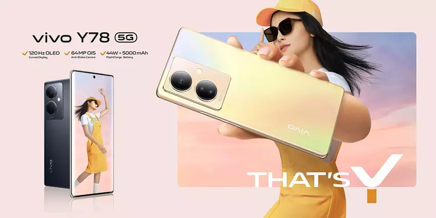 vivo Y78 5G - Snapdragon 695, 16 GB pamięci RAM, wyświetlacz OLED 120 Hz i aparat 64 MP z OIS