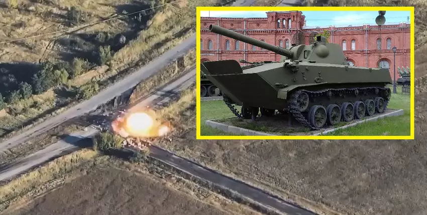 Pociski kierowane HIMARS GMLRS trafiły dwa rosyjskie samobieżne moździerze 2S9 "Nona-S".