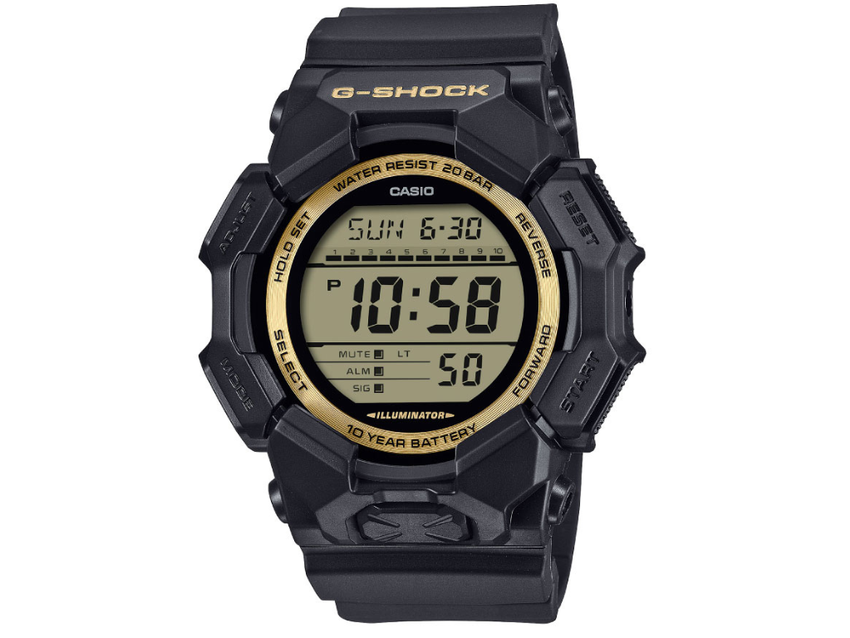 Casio G-Shock GD-010GB-1A9JF - czarna obudowa i złote akcenty
