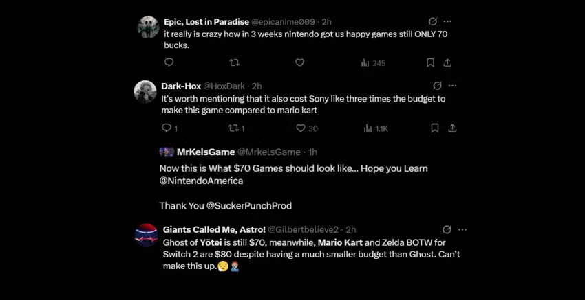 Reakcja graczy na cenę Ghost of Yōtei