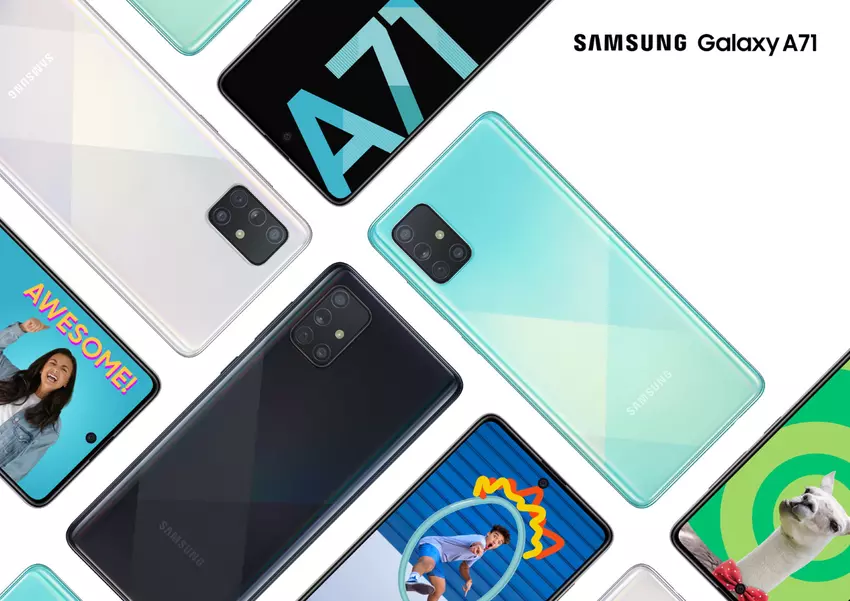Samsung Galaxy A71: ten sam Galaxy A51, ale z powiększonym ekranem, 64-megapikselową kamerą, baterią 4500 mAh i układem Snapdragon 730