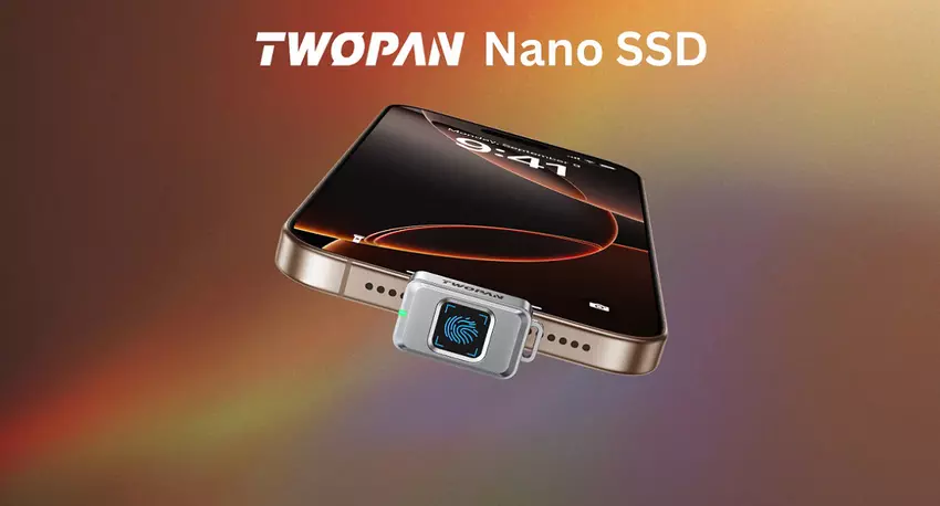 Twoje dane są chronione: przedstawiona pamięć USB Twopan Nano SSD z wbudowanym skanerem linii papilarnych