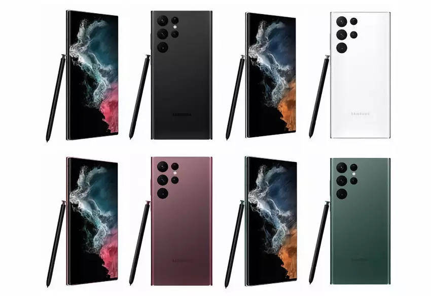 Po Galaxy S22+: Galaxy S22 Ultra pojawił się na nowych zdjęciach w czterech kolorach