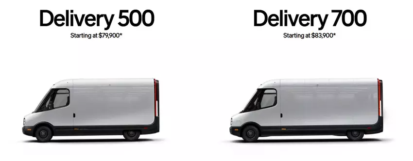 Rivian EDV 500 i Rivian EDV 700 w reklamach