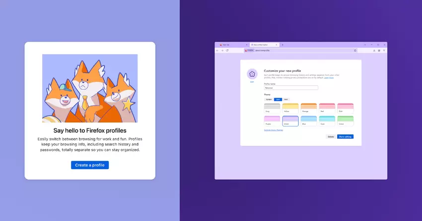 Firefox wprowadza profile: teraz przeglądarka dzieli życie osobiste i zawodowe użytkowników