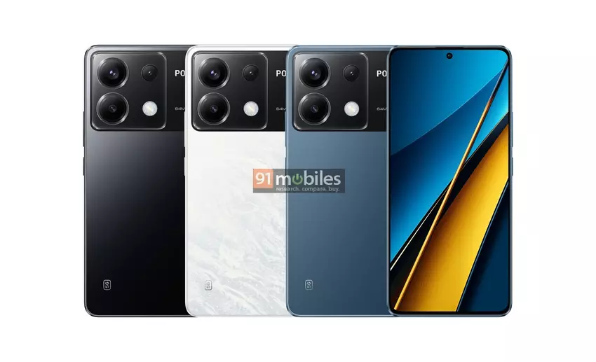 POCO X6 5G ujawniony w przedpremierowym wideo: dwa kolory, potrójny aparat, ładowanie 67 W i dołączone etui