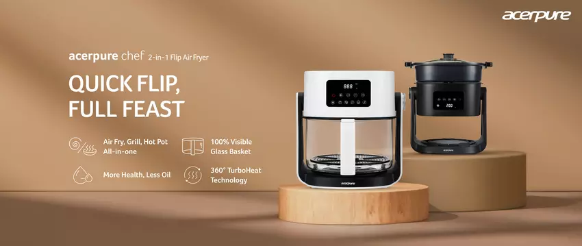 Acerpure wprowadza frytkownicę powietrzną, która gotuje jedzenie bez nieprzyjemnych zapachów w kuchni i oszczędza olej