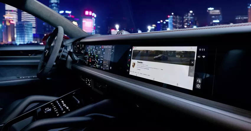 Porsche zintegrowało YouTube z czterema kolejnymi modelami: 911, Taycan, Cayenne i Panamera