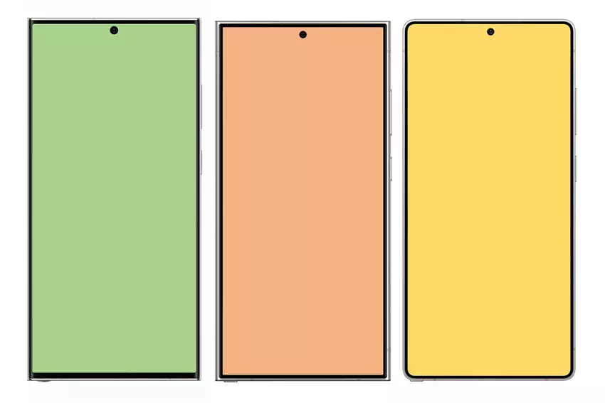 Porównanie designu smartfonów Galaxy S23 Ultra, Galaxy S24 Ultra i Galaxy S25 Ultra