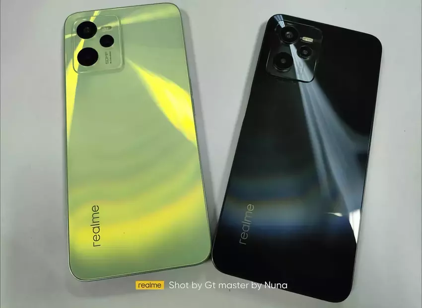 realme C35 na zdjęciach: projekt w stylu realme 9 Pro, potrójny aparat i dwa kolory korpusu