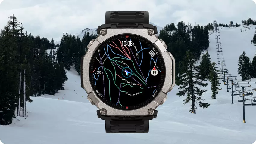 Kartografia na Amazfit T-Rex Ultra 2 do nart i gór