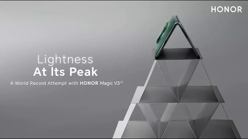 Honor Magic V3 trafił do Księgi Rekordów Guinnessa, kończąc na szczycie 54-piętrowego domku z kart