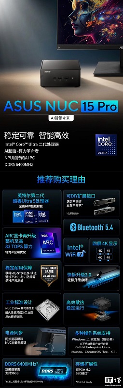 Specyfikacje techniczne NUC 15 Pro Specyfikacje techniczne NUC 15 Pro