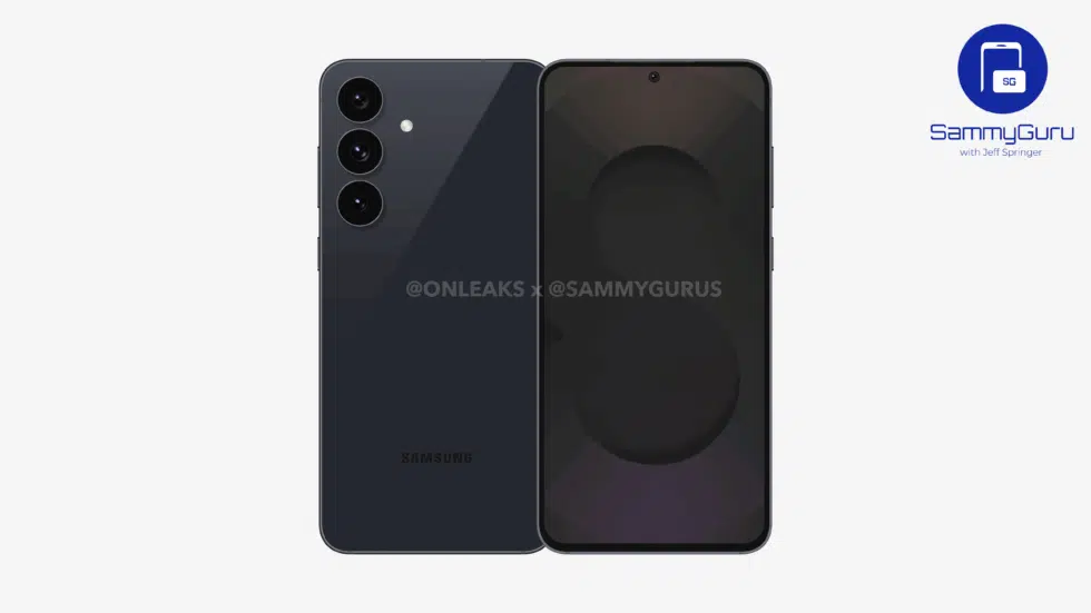 Render Samsung Galaxy S25 FE z widokiem z przodu Render Samsung Galaxy S25 FE z widokiem z przodu