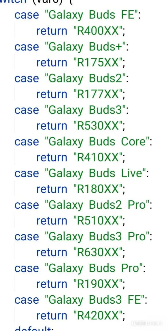 Kod nowej serii słuchawek Galaxy Buds